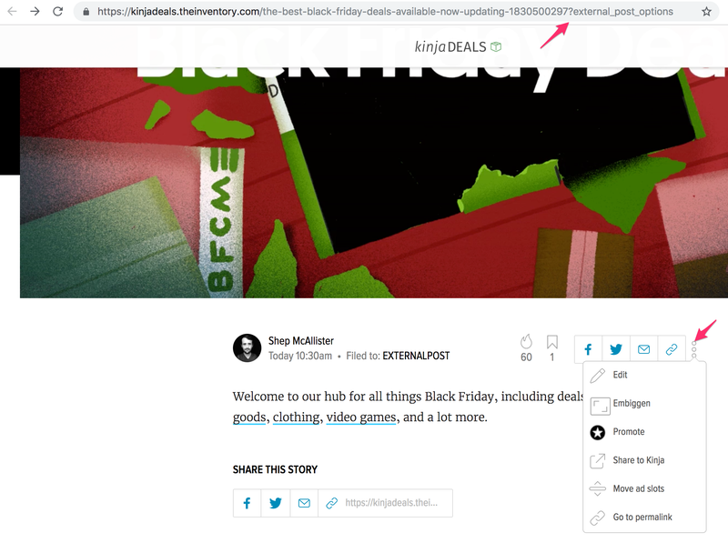 Illustration for article titled External post type added to editor options Â
